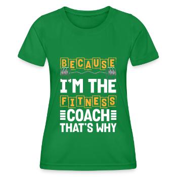Gym Bench Press Training - Women's Functional T-Shirt - kelly green - Front - AI Model Female 172 dark (172cm)