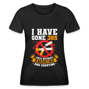 Zigarette Rauchen Sucht - Frauen Funktions-T-Shirt - Schwarz - Vorne - AI Model Female 172 light (172cm)
