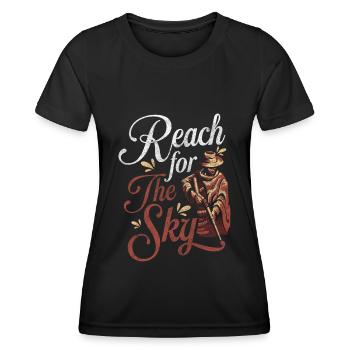 Cowboy Linedance Cheval Selle - T-shirt sport Femme - noir - Devant - AI Model Female 172 light (172cm)