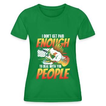 Sarcasm Humor Misanthrope Irony - Women's Functional T-Shirt - kelly green - Front - AI Model Female 172 dark (172cm)