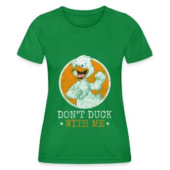 Ducks Birds Flying Ducks Waterfowl - Women's Functional T-Shirt - kelly green - Front - AI Model Female 172 dark (172cm)