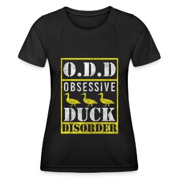 Entchen Badeente Erpel Wasservogel - Frauen Funktions-T-Shirt - Schwarz - Vorne - AI Model Female 172 light (172cm)