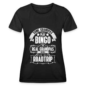 Road trip road venture - T-shirt sport Femme - noir - Devant - AI Model Female 172 light (172cm)