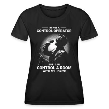 Opérateur de radio amateur Stand-up Comedy Control Room - T-shirt sport Femme - noir - Devant - AI Model Female 172 light (172cm)