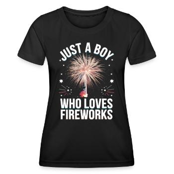 Pyrotechnics Fireworks Pyrotechnics - Women's Functional T-Shirt - black - Front - AI Model Female 172 light (172cm)