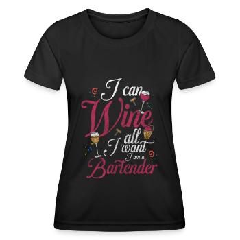 Bar Disco Whisky Barmaid - T-shirt sport Femme - noir - Devant - AI Model Female 172 light (172cm)