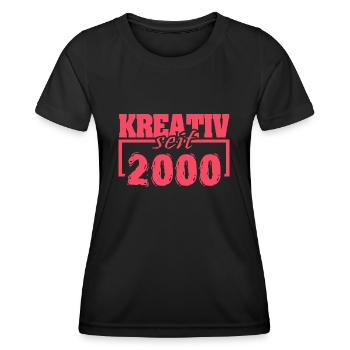 Spruch 2000 - Frauen Funktions-T-Shirt - Schwarz - Vorne - AI Model Female 172 light (172cm)