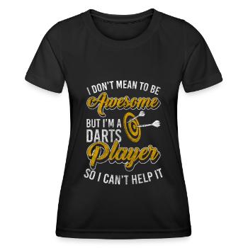 Darts Player Disc Player Men - Women's Functional T-Shirt - black - Front - AI Model Female 172 light (172cm)