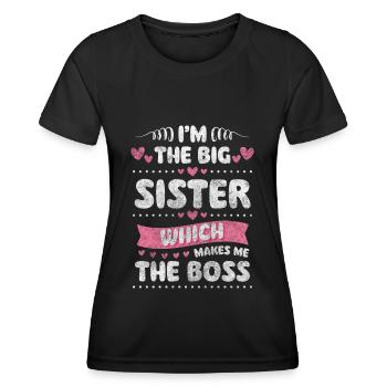 Geschwisterliebe Nachwuchs Kind - Frauen Funktions-T-Shirt - Schwarz - Vorne - AI Model Female 172 light (172cm)