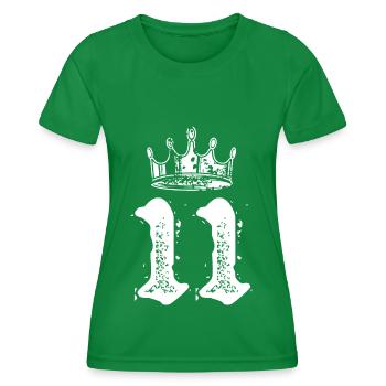 11 Number crown - Women's Functional T-Shirt - kelly green - Front - AI Model Female 172 dark (172cm)