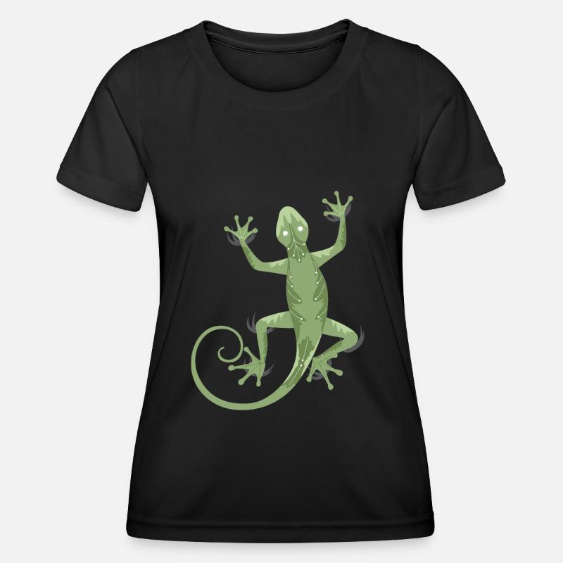 3D gecko - Women's Functional T-Shirt - black