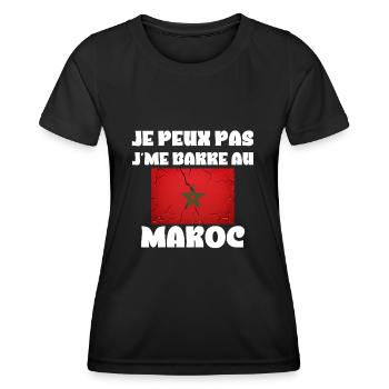 I Can't I Leave in Morocco Reisegeschenk - Frauen Funktions-T-Shirt - Schwarz - Vorne - AI Model Female 172 light (172cm)