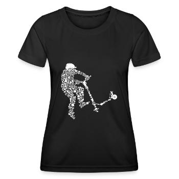 Cadeau de scooter cascadeur - T-shirt sport Femme - noir - Devant - AI Model Female 172 light (172cm)