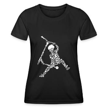 Cadeau de cascadeur pour scooter - T-shirt sport Femme - noir - Devant - AI Model Female 172 light (172cm)