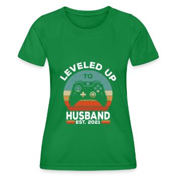 Ehemann 2021 Gamer Hochzeit Geschenk - Frauen Funktions-T-Shirt - Kelly Green - Vorne - AI Model Female 172 dark (172cm)