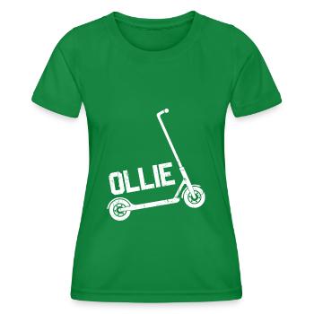 Scooter Stunt Ollie Tretroller Jungen - Frauen Funktions-T-Shirt - Kelly Green - Vorne - AI Model Female 172 dark (172cm)