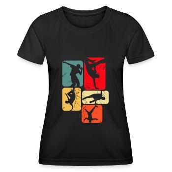 Breakdance Breakdancer Breakdancing - Frauen Funktions-T-Shirt - Schwarz - Vorne - AI Model Female 172 light (172cm)