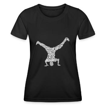 Breakdance Breakdancer Breakdancing - Frauen Funktions-T-Shirt - Schwarz - Vorne - AI Model Female 172 light (172cm)