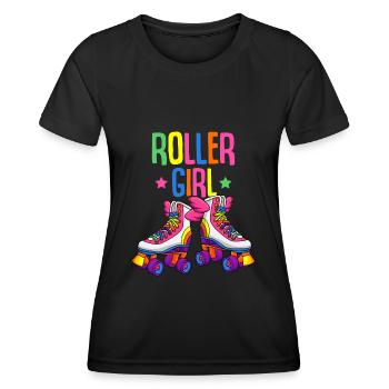 Roller Girl Roller Skates Roller Skates Roller Skate - Women's Functional T-Shirt - black - Front - AI Model Female 172 light (172cm)