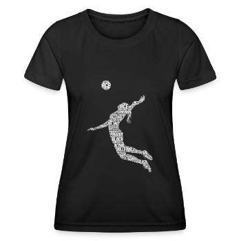 Volleyball Girls Volleyball Player - Women's Functional T-Shirt - black - Front - AI Model Female 172 light (172cm)