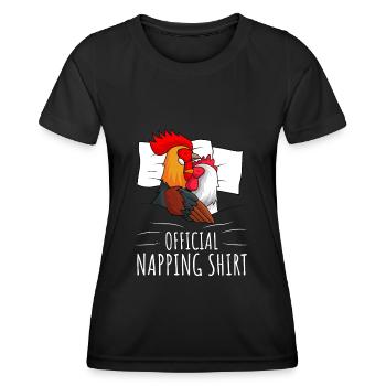 Hühner Schlafshirt Huhn Geschenk - Frauen Funktions-T-Shirt - Schwarz - Vorne - AI Model Female 172 light (172cm)
