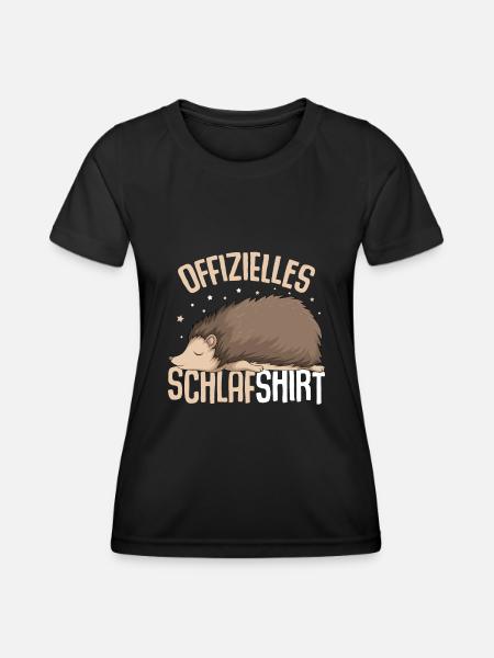 Igel Offizielles Schlafshirt - Frauen Funktions-T-Shirt - Schwarz