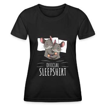 Chinchilla Sleeper Shirt - Women's Functional T-Shirt - black - Front - AI Model Female 172 light (172cm)