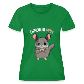 Chinchilla Mama Mom Nagetier Frauen - Frauen Funktions-T-Shirt - Kelly Green - Vorne - AI Model Female 172 dark (172cm)