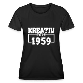 Schauspielerin 1959 - Frauen Funktions-T-Shirt - Schwarz - Vorne - AI Model Female 172 light (172cm)