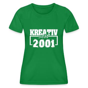 2001 - T-shirt sport Femme - vert - Devant - AI Model Female 172 dark (172cm)
