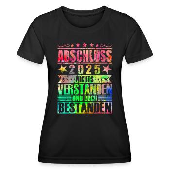 Abschluss 2025 - Frauen Funktions-T-Shirt - Schwarz - Vorne - AI Model Female 172 light (172cm)