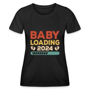 Bébé Chargement 2024 Naissance de l’enfant Descendance - T-shirt sport Femme - noir - Devant - AI Model Female 172 light (172cm)