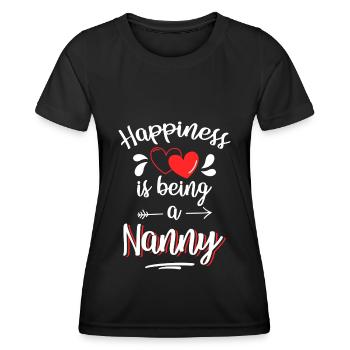 Bonheur Joie Optimisme - T-shirt sport Femme - noir - Devant - AI Model Female 172 light (172cm)