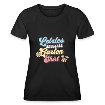 Letztes saubere Garten - Shirt - Frauen Funktions-T-Shirt - Schwarz - Vorne - AI Model Female 172 light (172cm)
