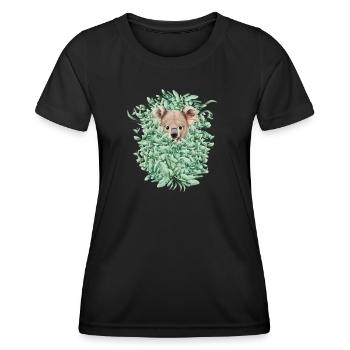 Koala Bear dans la forêt d’eucalyptus - T-shirt sport Femme - noir - Devant - AI Model Female 172 light (172cm)