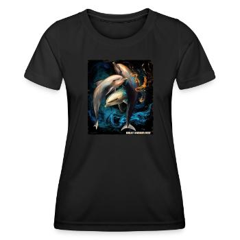 GREAT BARRIER REEF FLAG - Frauen Funktions-T-Shirt - Schwarz - Vorne - AI Model Female 172 light (172cm)