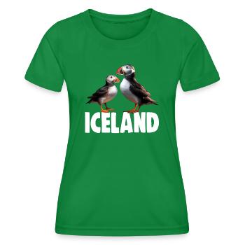ISLAND PUFFINS - Frauen Funktions-T-Shirt - Kelly Green - Vorne - AI Model Female 172 dark (172cm)