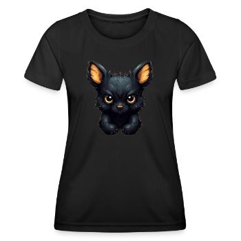 Super mignon Dog style rétro - T-shirt sport Femme - noir - Devant - AI Model Female 172 light (172cm)