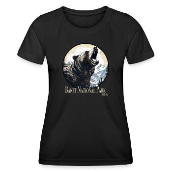 Parc national Banff - T-shirt sport Femme - noir - Devant - AI Model Female 172 light (172cm)