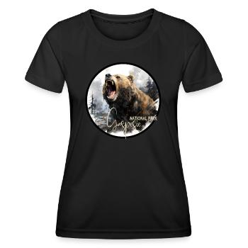Gaspesie National Park - Frauen Funktions-T-Shirt - Schwarz - Vorne - AI Model Female 172 light (172cm)