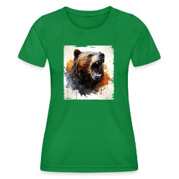 Grizzly - Women's Functional T-Shirt - kelly green - Front - AI Model Female 172 dark (172cm)