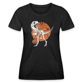 Halloween T-Rex Dinosaur - Frauen Funktions-T-Shirt - Schwarz - Vorne - AI Model Female 172 light (172cm)