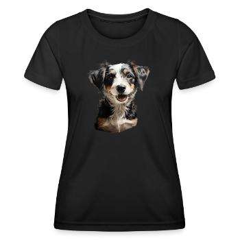 Jack Russel Terrier - Frauen Funktions-T-Shirt - Schwarz - Vorne - AI Model Female 172 light (172cm)