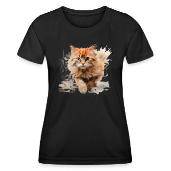 Cute Kitty - Women's Functional T-Shirt - black - Front - AI Model Female 172 light (172cm)