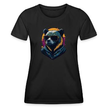 Bear with sunglasses - Women's Functional T-Shirt - black - Front - AI Model Female 172 light (172cm)