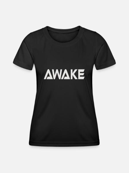 AWAKE - Frauen Funktions-T-Shirt - Schwarz