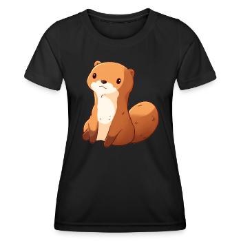 Mangouste - T-shirt sport Femme - noir - Devant - AI Model Female 172 light (172cm)