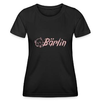 Berlin mit Bär...Bärlin - Frauen Funktions-T-Shirt - Schwarz - Vorne - AI Model Female 172 light (172cm)
