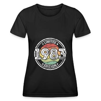 Born 1983 40th birthday - Women's Functional T-Shirt - black - Front - AI Model Female 172 light (172cm)