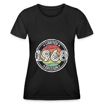 Born 1968 55th birthday - Women's Functional T-Shirt - black - Front - AI Model Female 172 light (172cm)